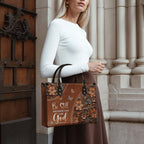 Be Still and Know That I Am God Psalm 46:10 - Christian Leather Handbag