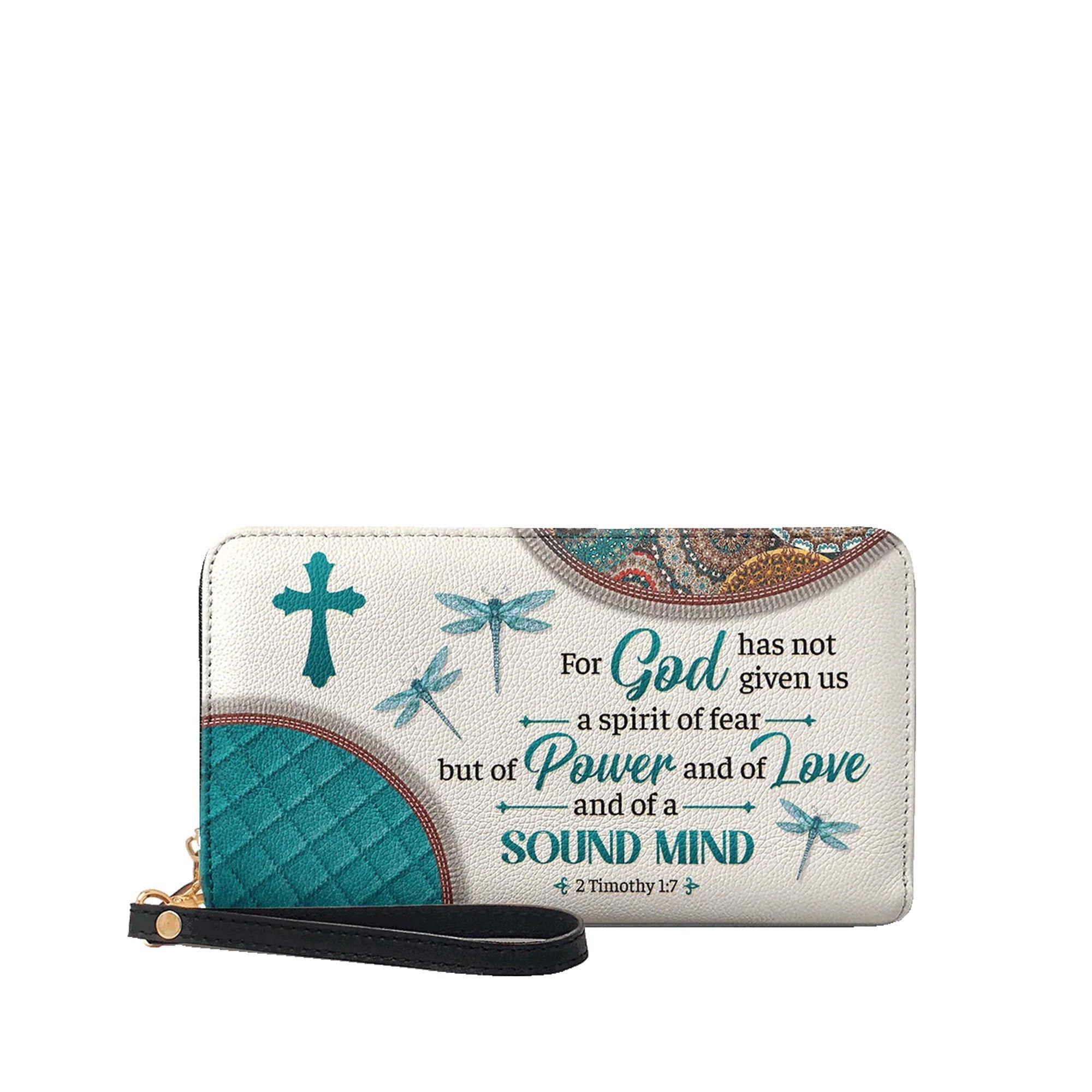 God Has Not Given Us a Spirit of Fear 2 Timothy 1:7 - Christian Leather Wallet