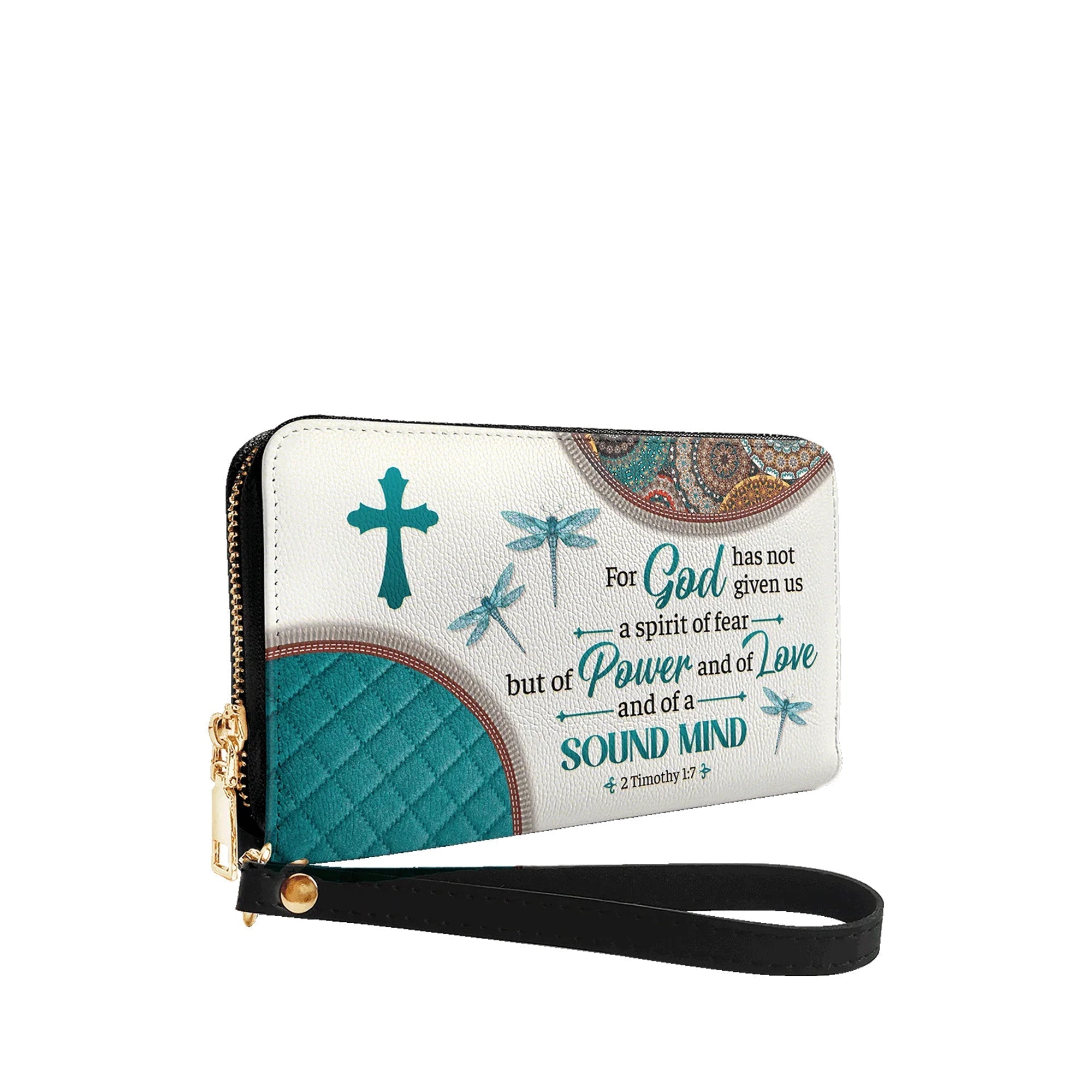 God Has Not Given Us a Spirit of Fear 2 Timothy 1:7 - Christian Leather Wallet