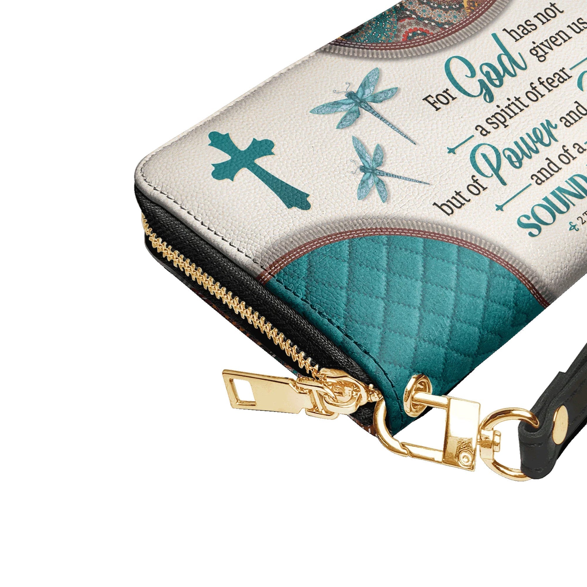 God Has Not Given Us a Spirit of Fear 2 Timothy 1:7 - Christian Leather Wallet