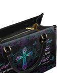 God Is Within Her She Will Not Fall Psalm 46:5 Faith - Christian Leather Handbag