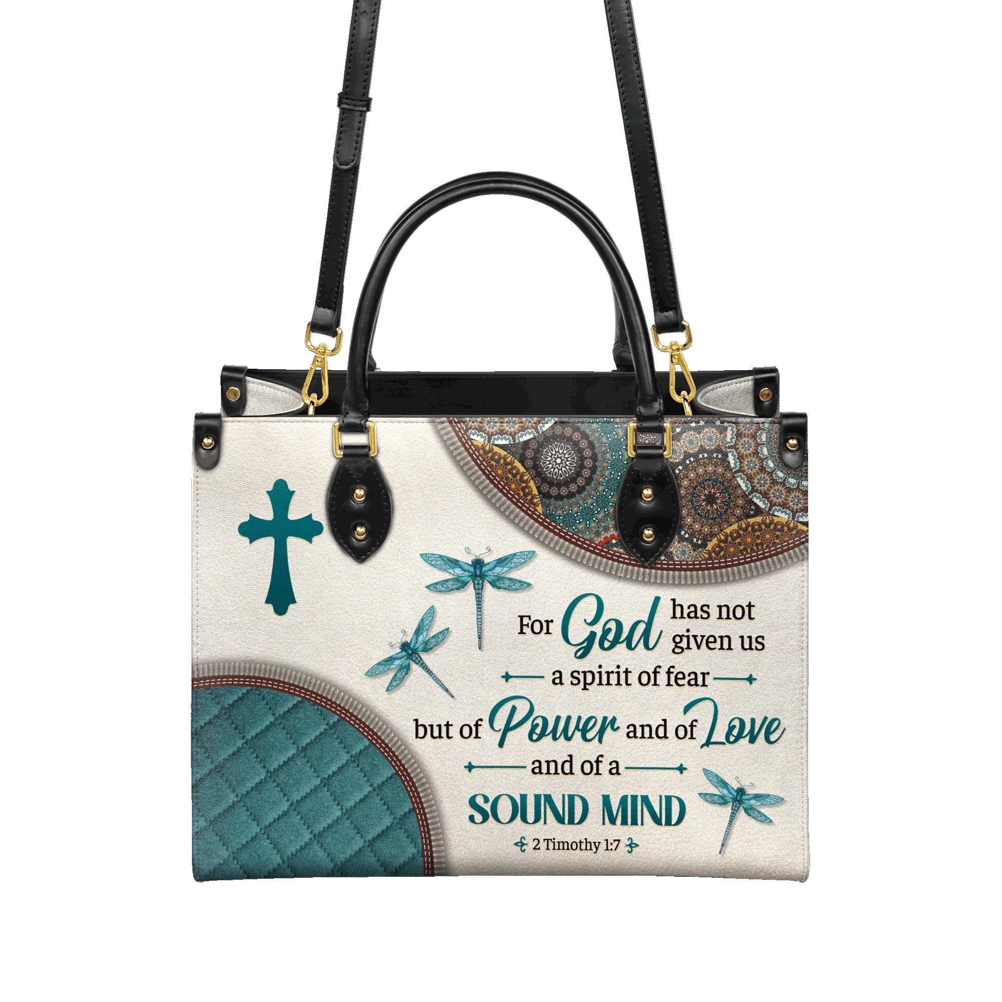 God Has Not Given Us a Spirit of Fear 2 Timothy 1:7 - Christian Leather Handbag