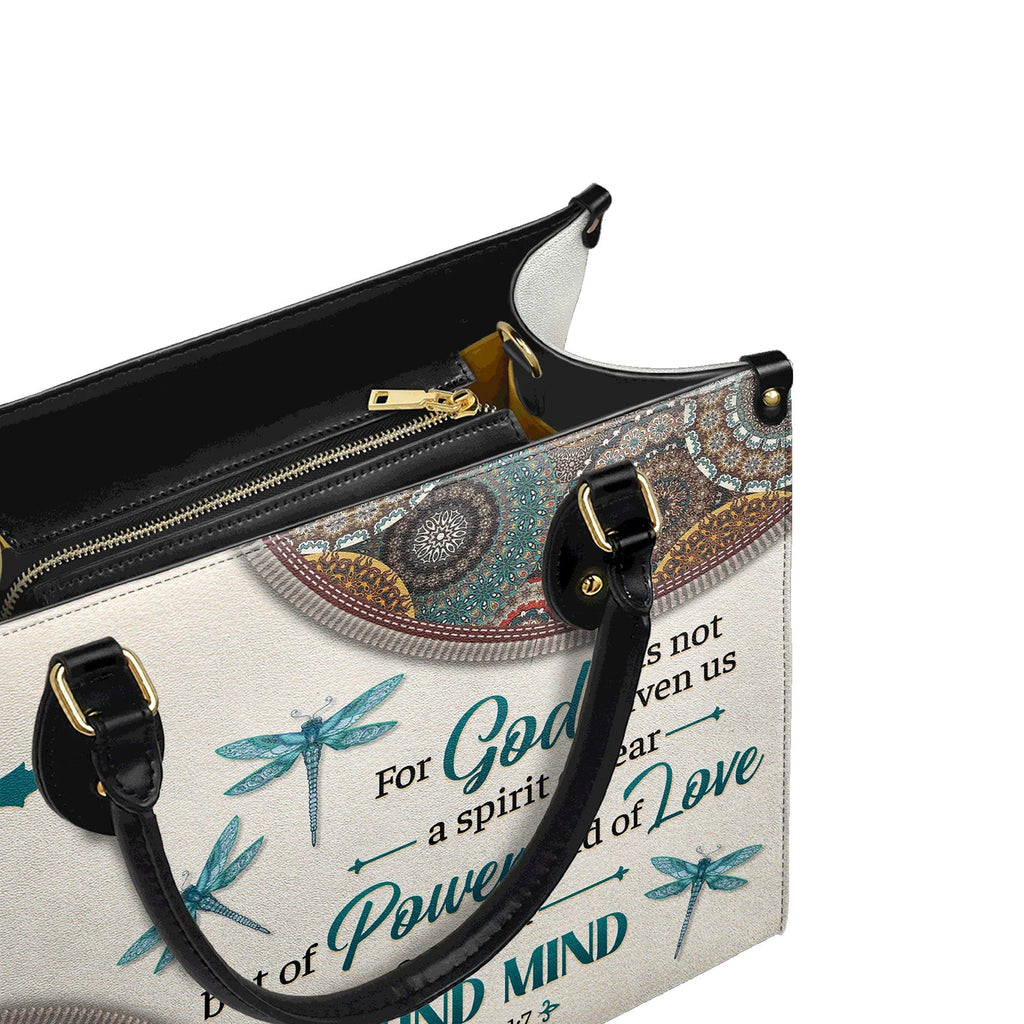 God Has Not Given Us a Spirit of Fear 2 Timothy 1:7 - Christian Leather Handbag