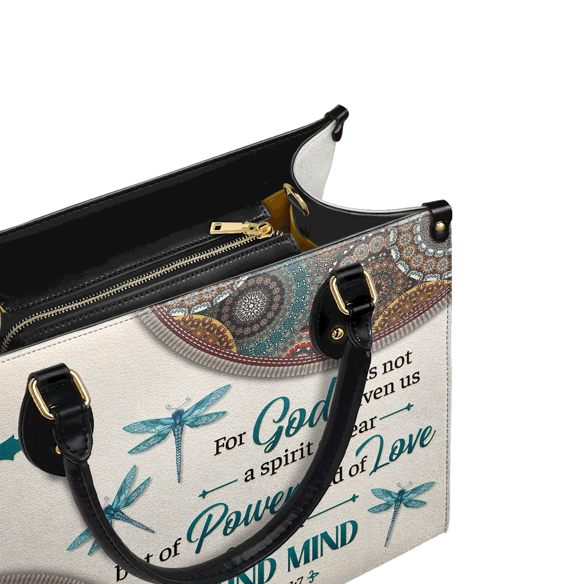 God Has Not Given Us a Spirit of Fear 2 Timothy 1:7 - Christian Leather Handbag