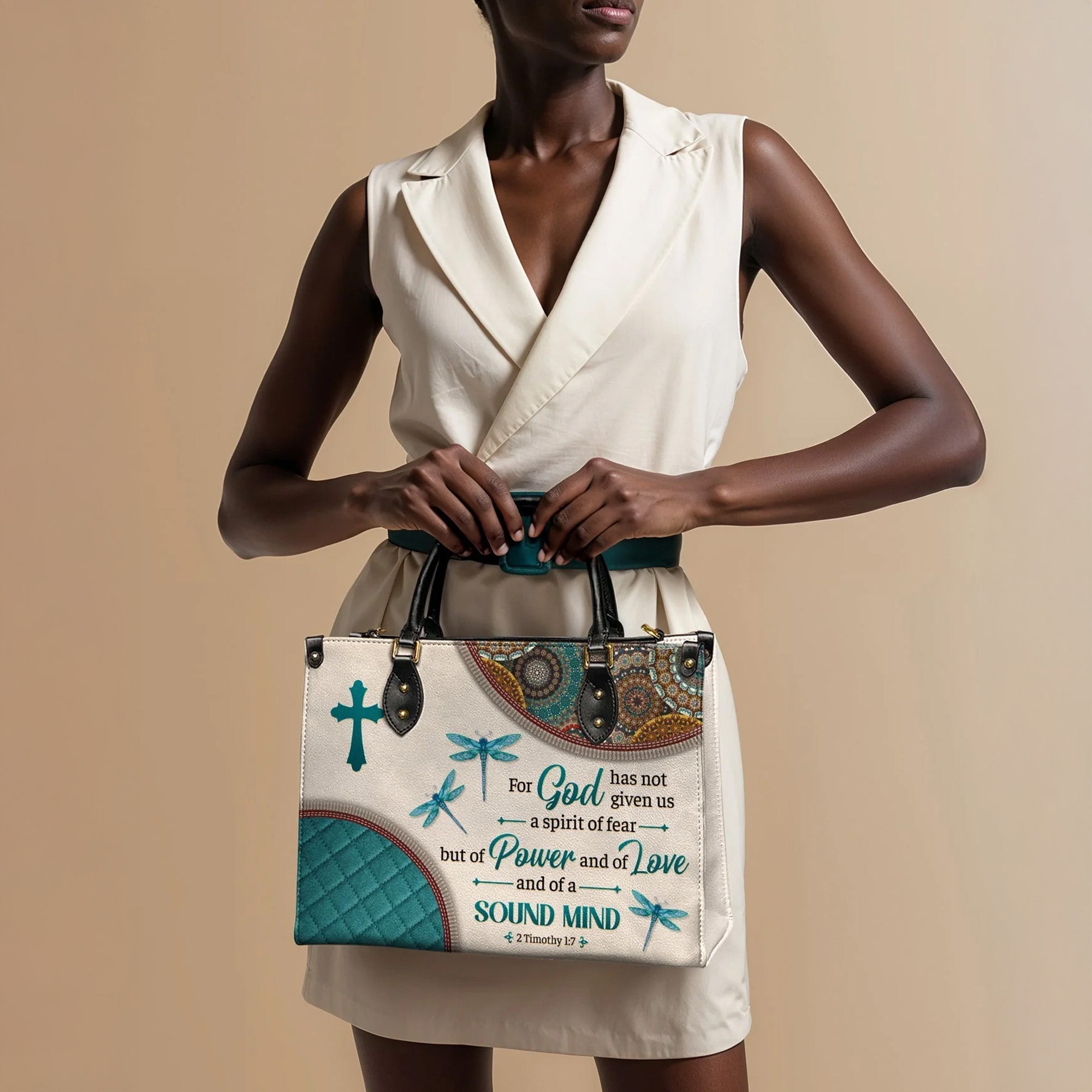 God Has Not Given Us a Spirit of Fear 2 Timothy 1:7 - Christian Leather Handbag
