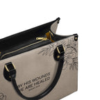 By His Wounds We Are Healed Isaiah 53:5 - Christian Leather Handbag