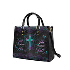 God Is Within Her She Will Not Fall Psalm 46:5 Faith - Christian Leather Handbag