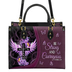 Be Strong and Courageous Joshua 1:9 Scripture Purse - Christian Leather Handbag