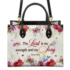 The Lord Is My Strength & Song Psalm 118:14 - Christian Leather Handbag