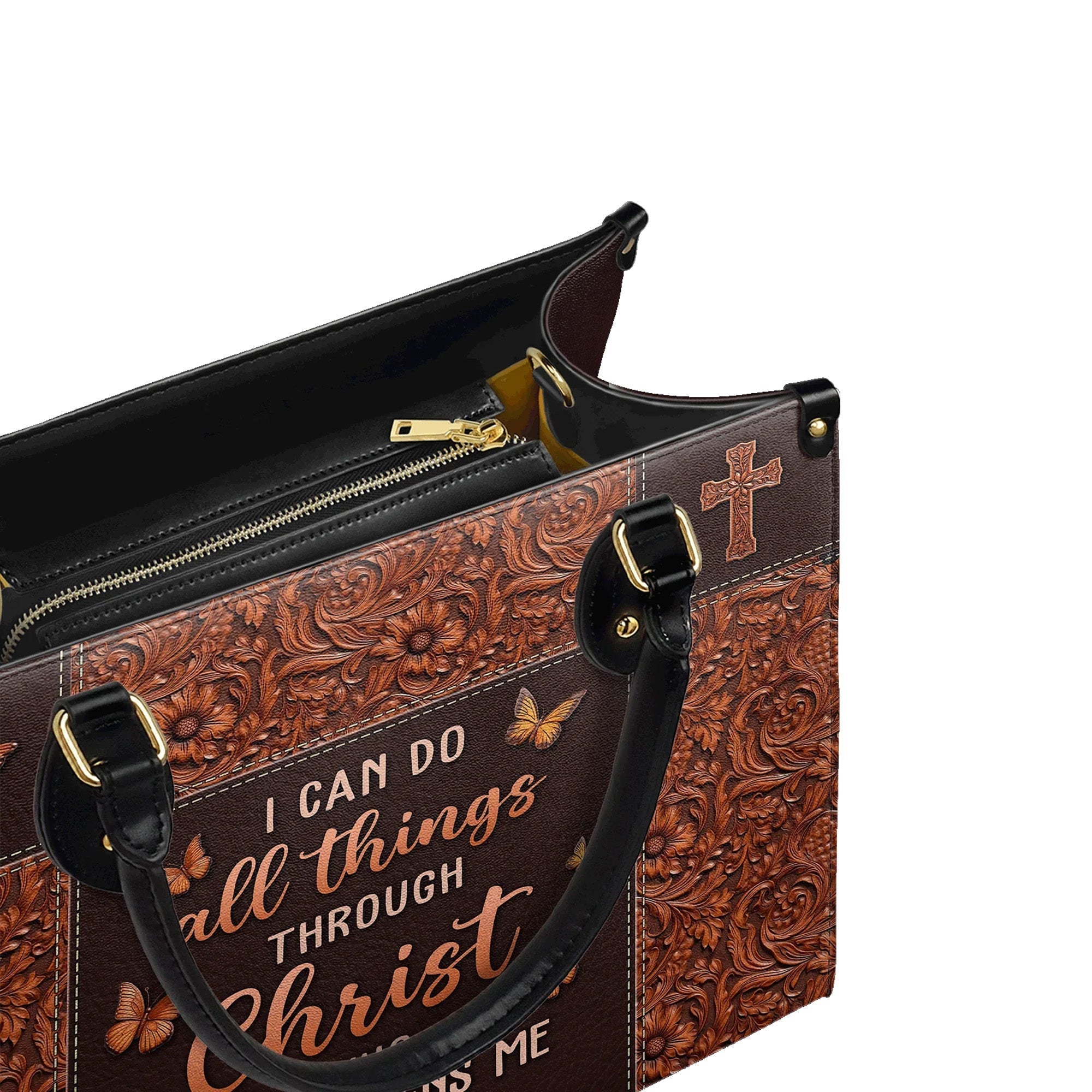 I Can Do All Things Through Philippians 4:13 Purse - Christian Leather Handbag