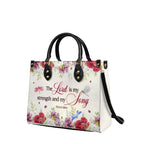 The Lord Is My Strength & Song Psalm 118:14 - Christian Leather Handbag