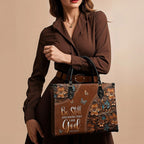 Be Still and Know That I Am God Psalm 46:10 - Christian Leather Handbag