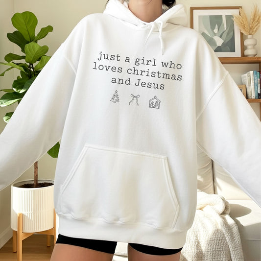 Love Christmas and Jesus Christian Hoodie