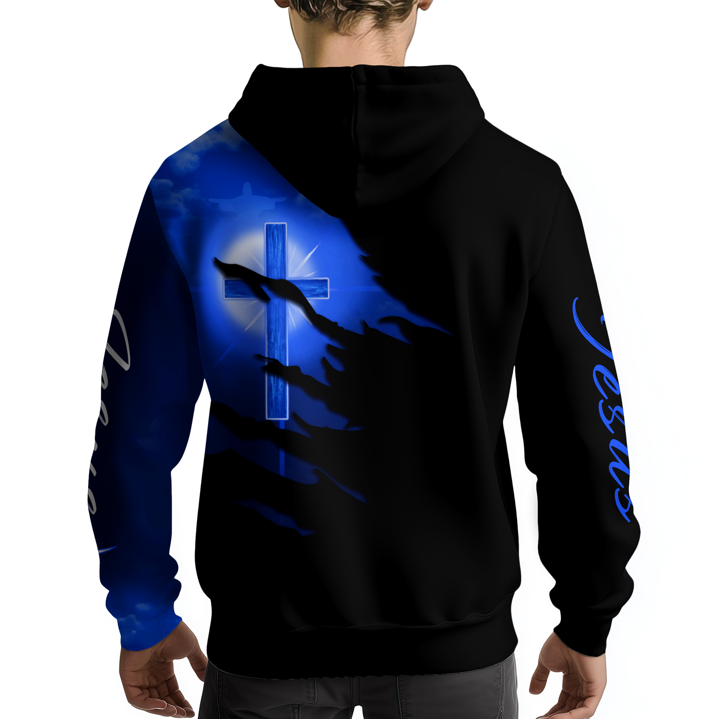 Christian Blue Light Pullover Hoodies