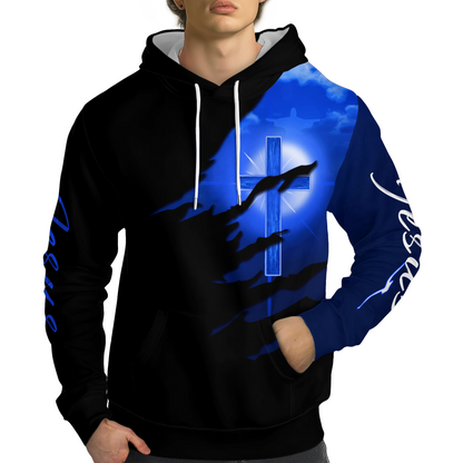 Christian Blue Light Pullover Hoodies