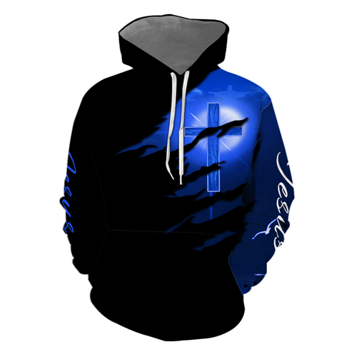 Christian Blue Light Pullover Hoodies