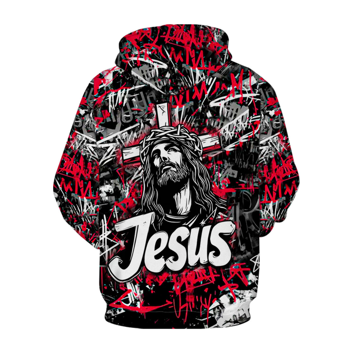 Christian Red Graffiti Style Hoodies