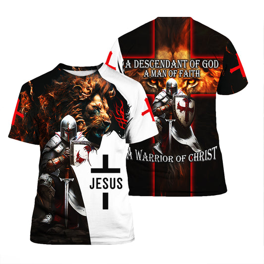 Warrior of Christ, Man of Faith Christian T-Shirt