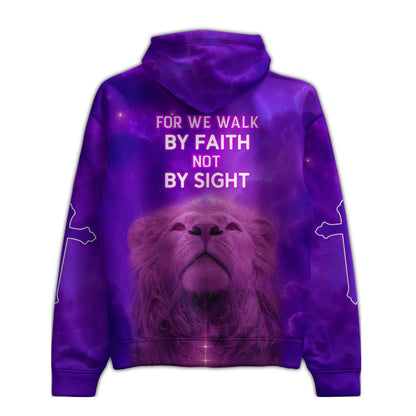 For We Walk By Faith Christian Hoodie
