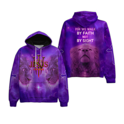 For We Walk By Faith Christian Hoodie