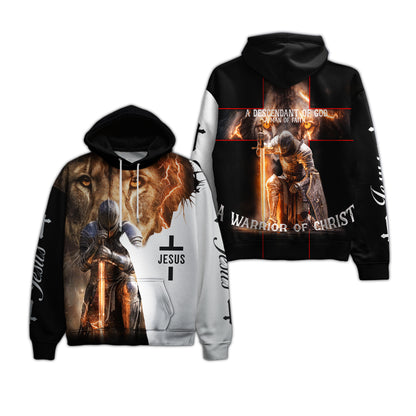 Warrior of Christ, Man of Faith Christian Hoodie