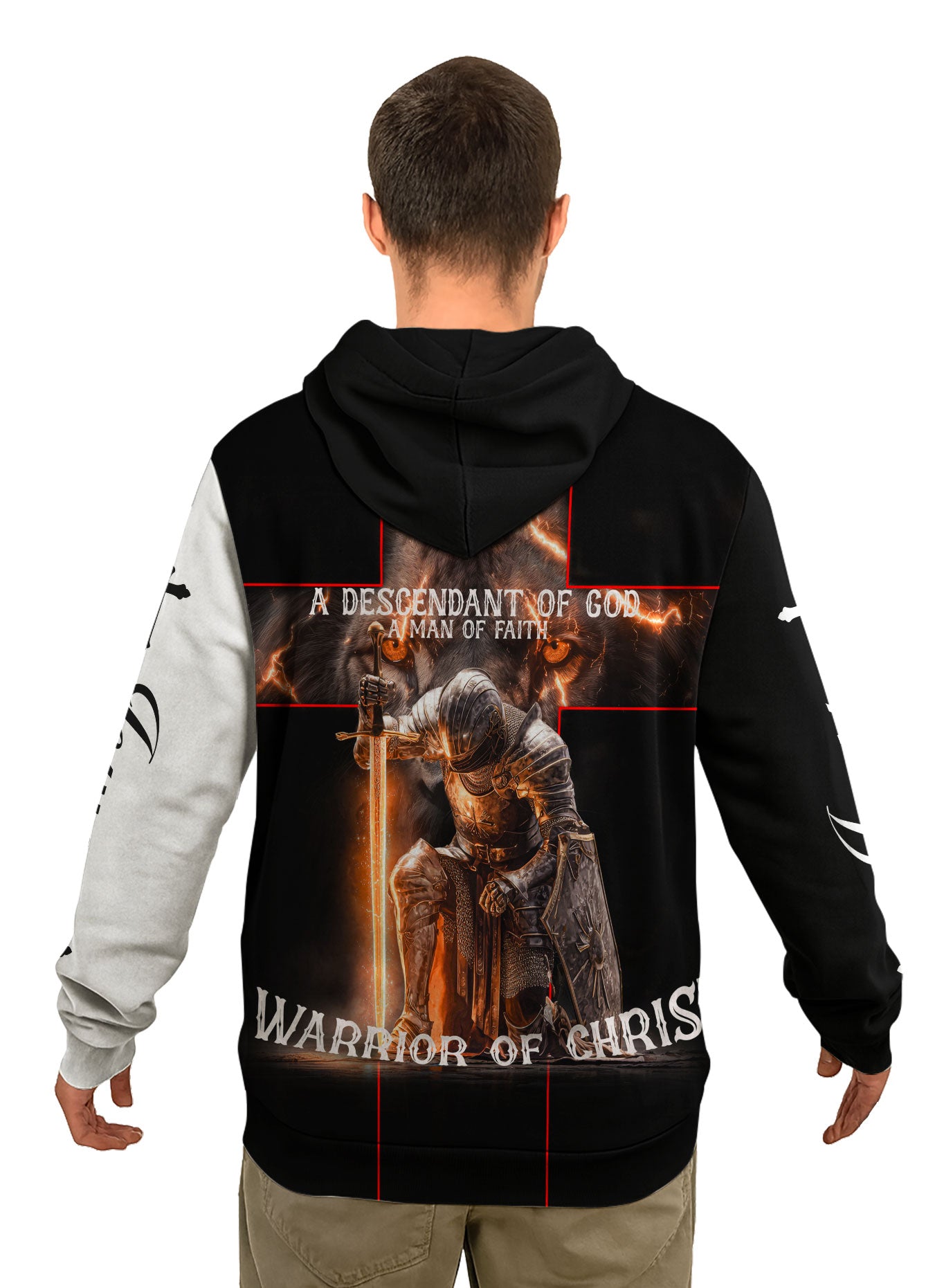 Warrior of Christ, Man of Faith Christian Hoodie