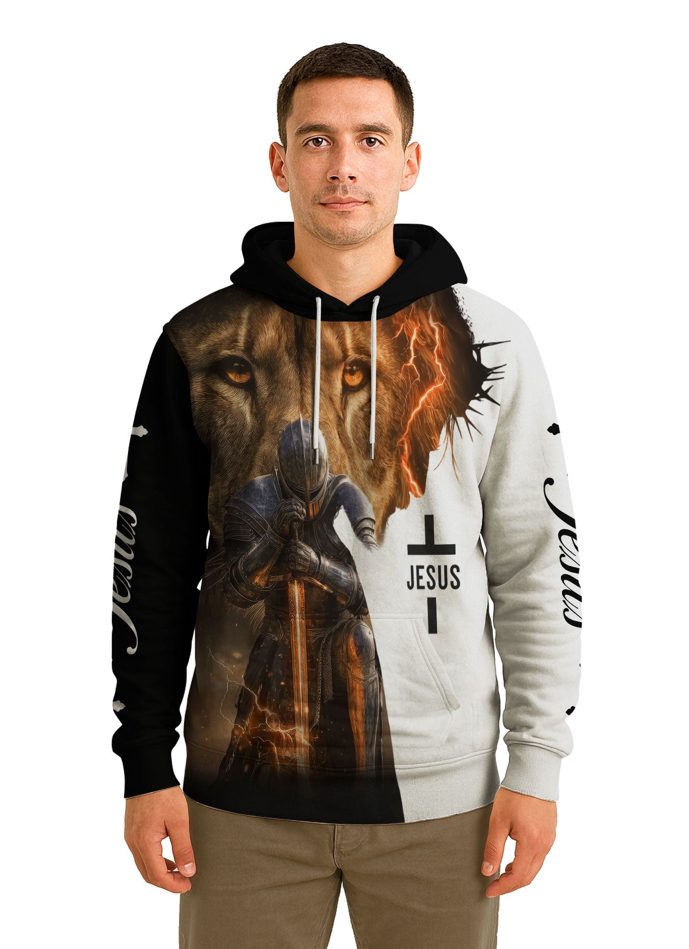 Warrior of Christ, Man of Faith Christian Hoodie