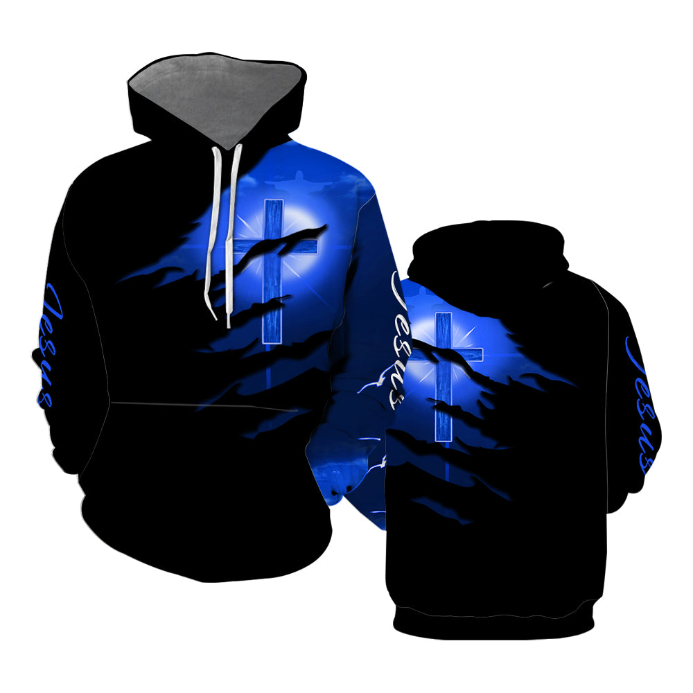 Christian Blue Light Pullover Hoodies