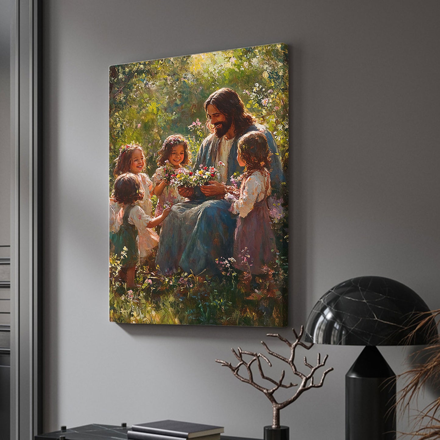 Christian And Children Canvas Wall Art