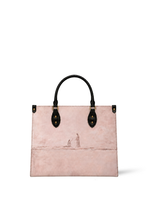 Jesus Heals the Bleeding Woman PU Leather Handbag - Christian Handbag, front view