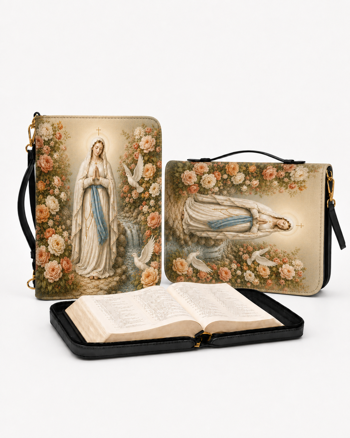 "Lady of Lourdes" Bible Cover