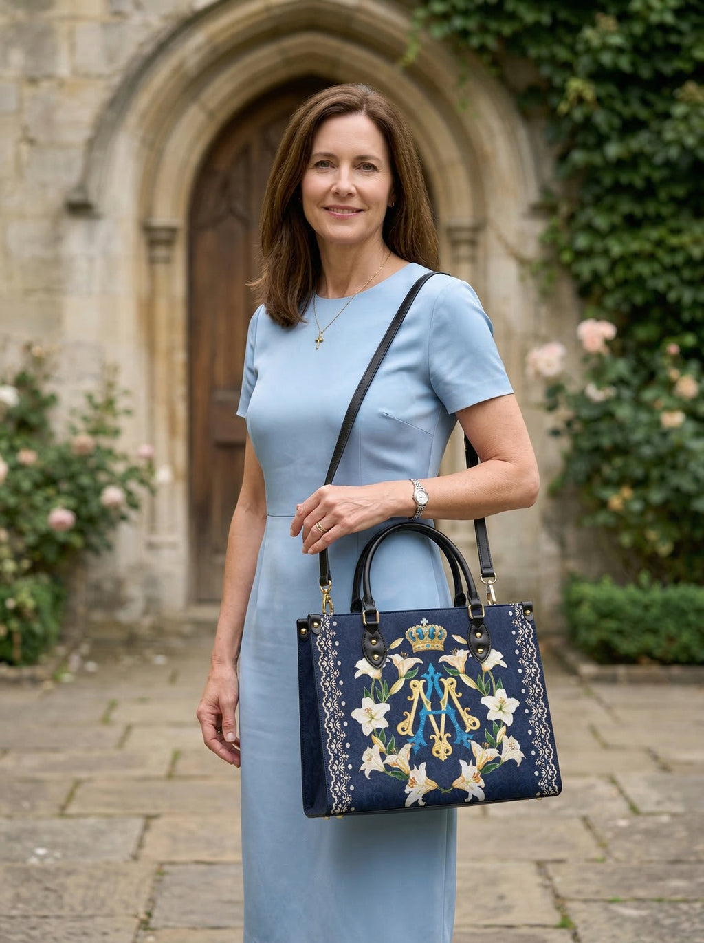 "Lilium Mariae" Leather Handbag