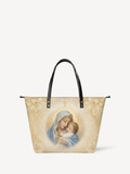 Madonna PU Leather Tote Bag - Christian Tote Bag, front view