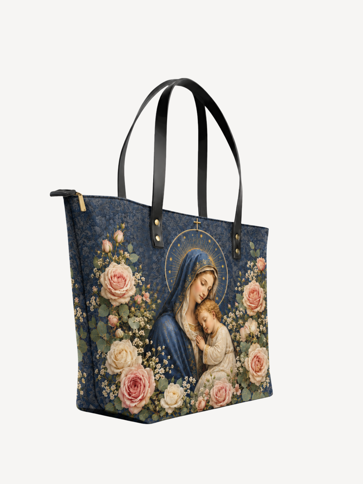 "Marian Rose Embrace" Leather Tote Bag