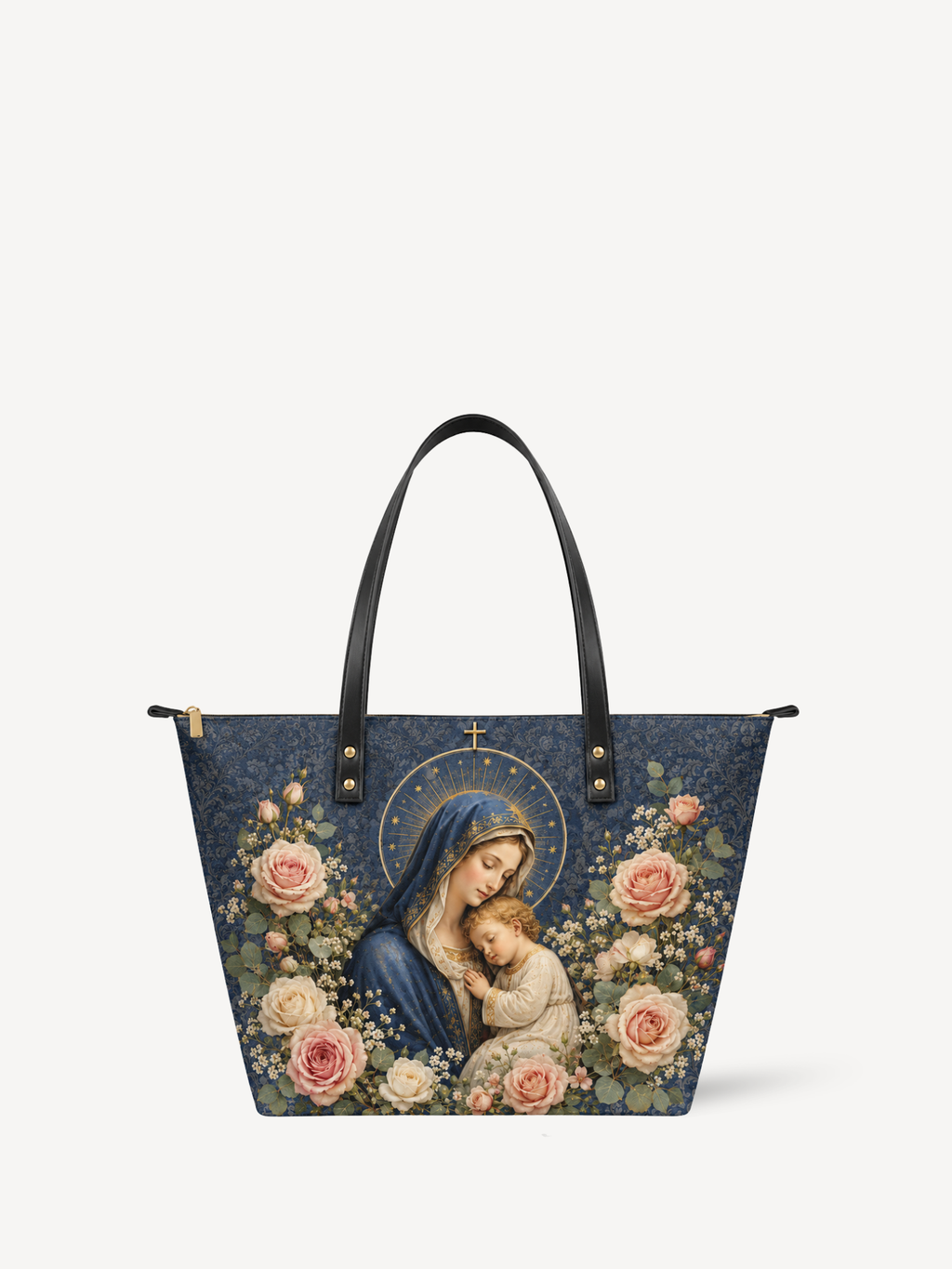 "Marian Rose Embrace" Leather Tote Bag