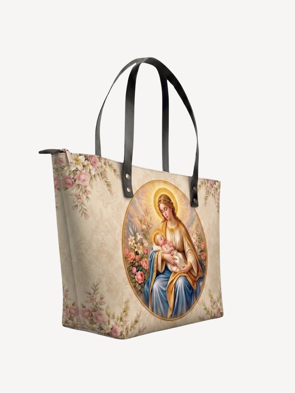"Mater Dei" Leather Tote Bag