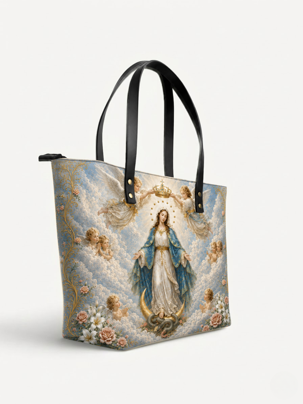 "Mater Caeli" Leather Tote Bag