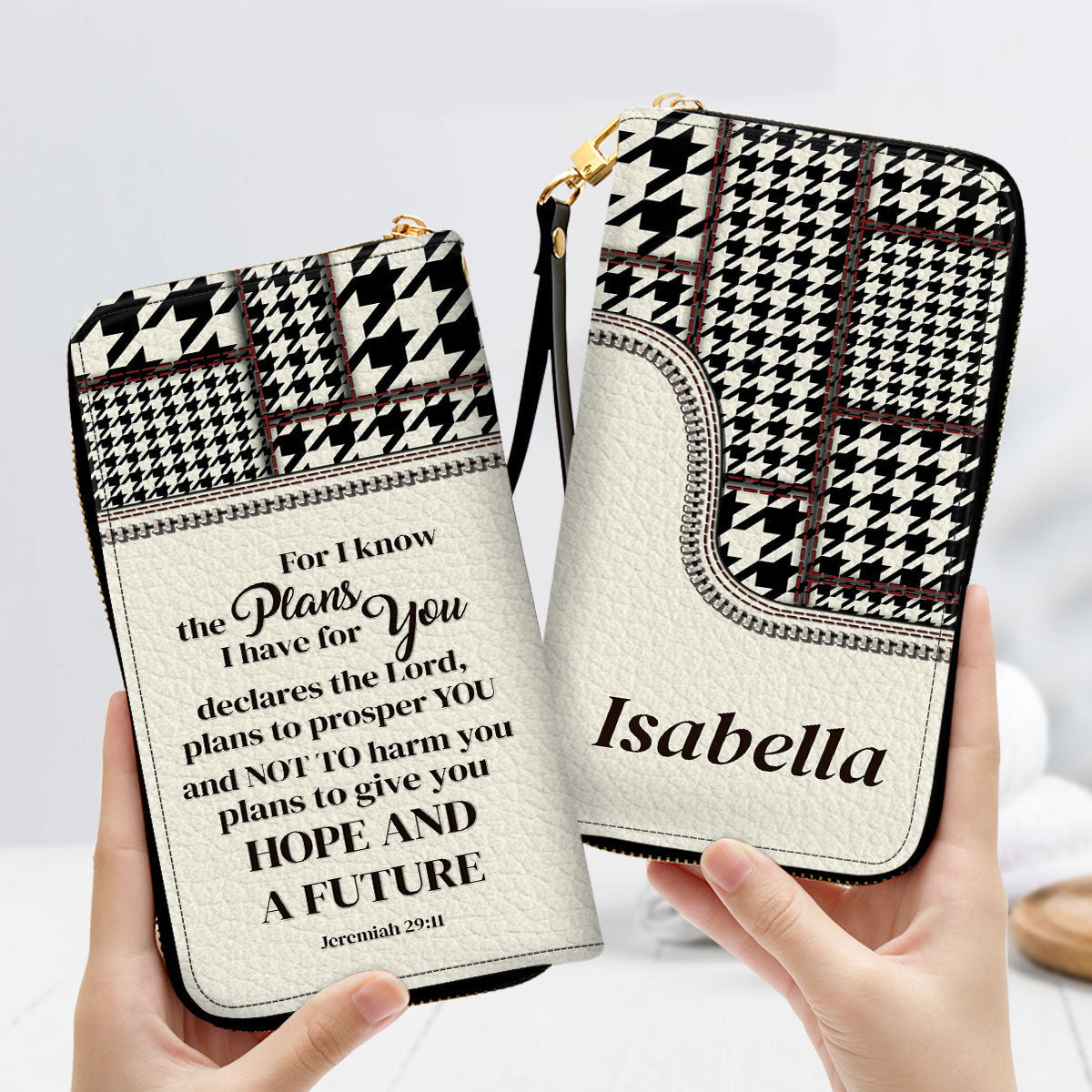 For I Know The Plans I Have For You Jeremiah 29:11 - Unique Personalized Leather Long Wallets - AT4080848