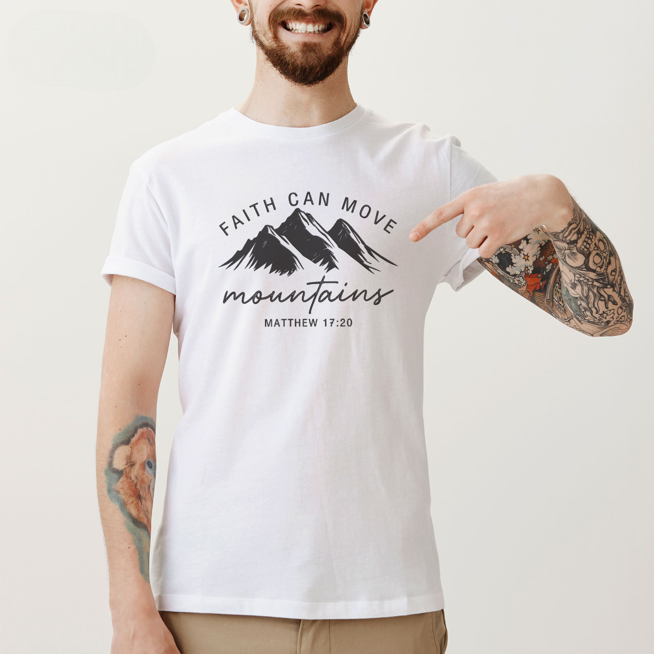 Faith Can Move Mountains Christian T-Shirt