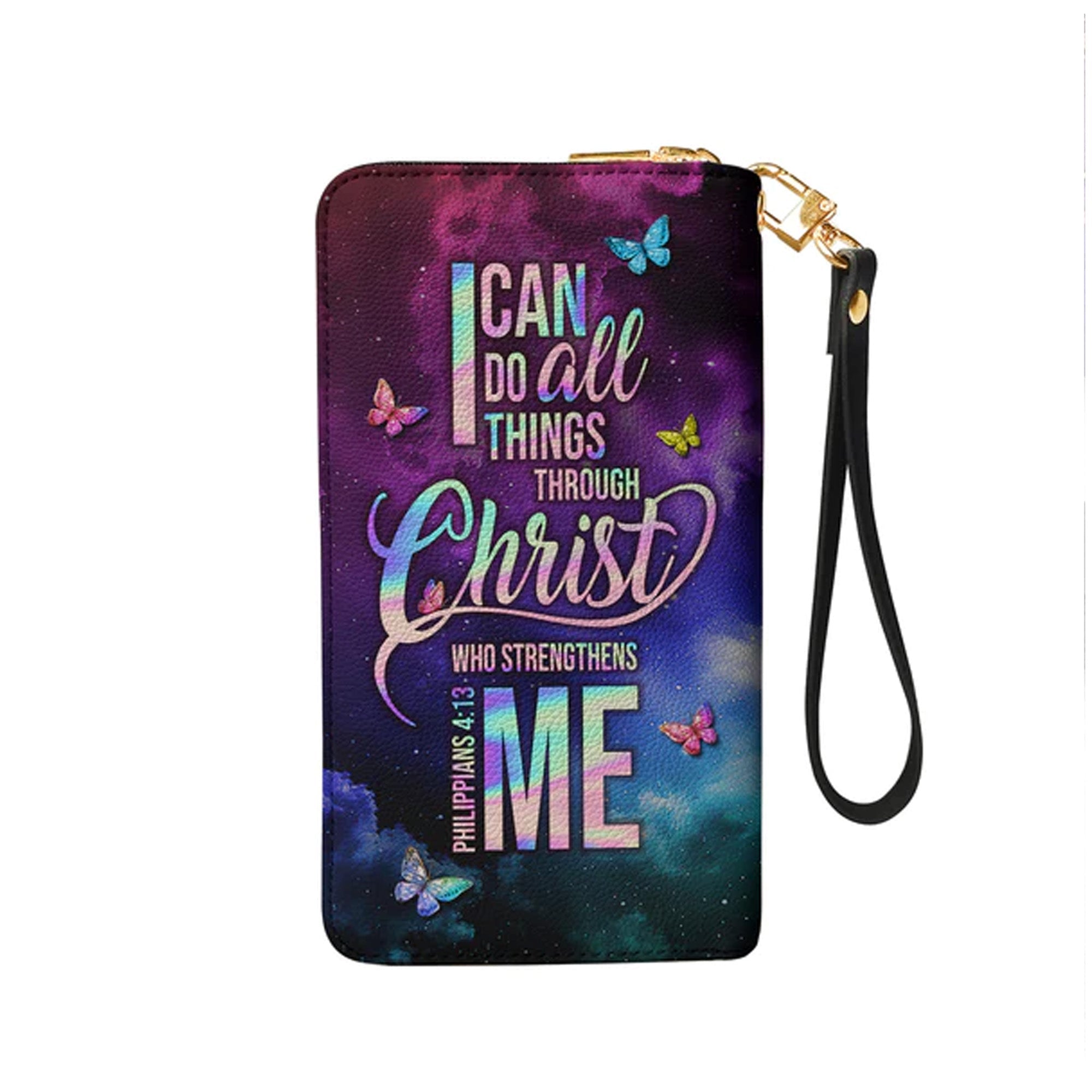 Christianartbag Clutch Purse, I Can Do All Things Through Christ Philippians 4 13 Clutch Purse For Women, Personalized Name, Christian Gifts For Women, CAB08050124.