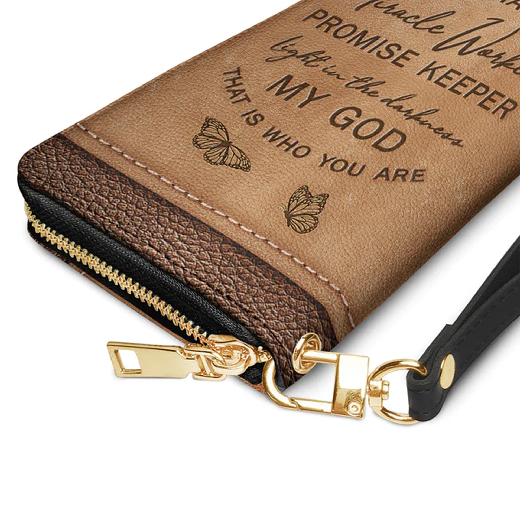 Christianartbag Clutch Purse, Way Maker Miracle Worker Butterfly Clutch Purse For Women, Personalized Name, Christian Gifts For Women, CAB05050124.