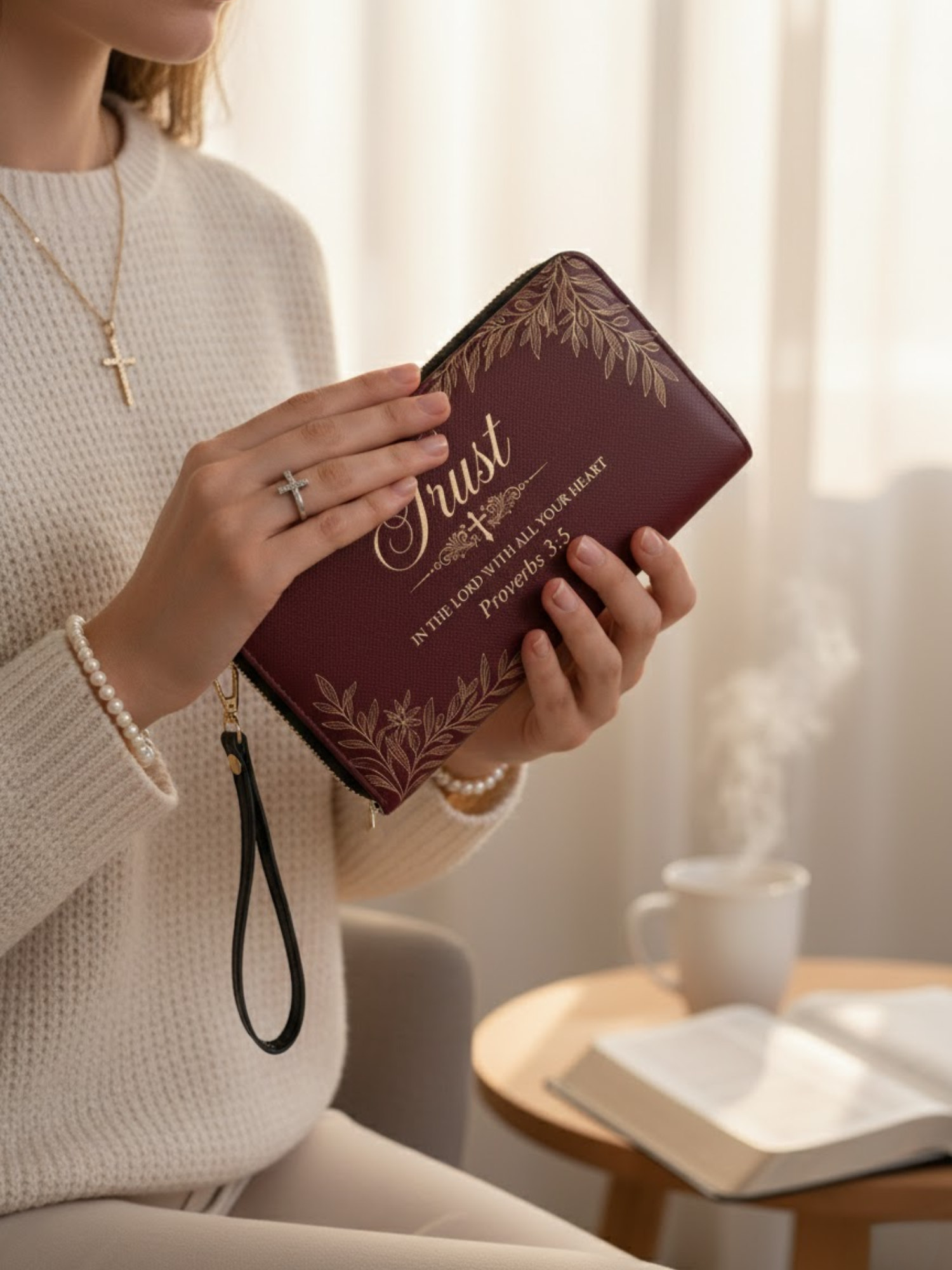 "Trust & Grace" Leather Wallet