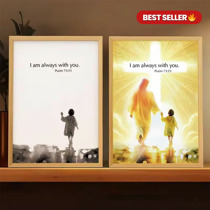 Never Alone - Jesus Lamp Painting