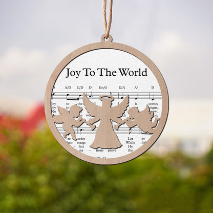 Joy To The World Layered Wooden Ornament