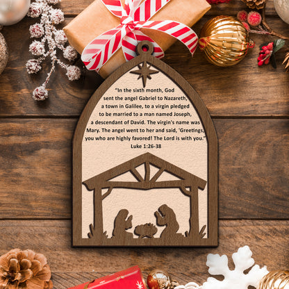 Angel - The Annunciation to Mary Wooden Ornament