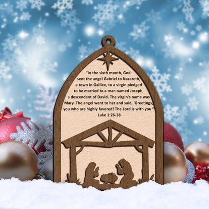 Angel - The Annunciation to Mary Wooden Ornament