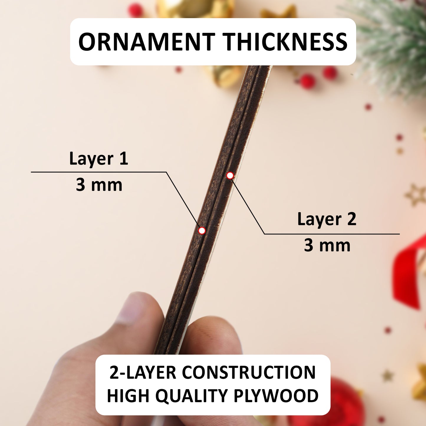 Wise Men Follow The Star Layered Wooden Ornament