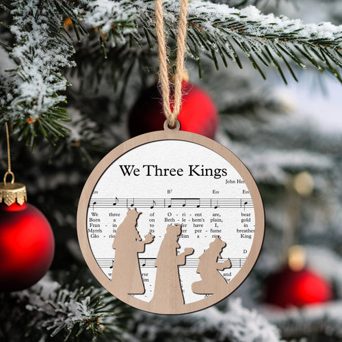 We Three Kings Layered Wooden Ornament