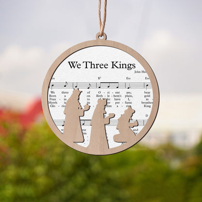 We Three Kings Layered Wooden Ornament