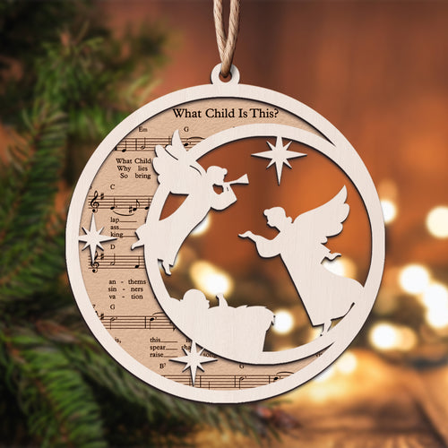 What Child Is This - Special Round Shape Layered Wooden Ornament